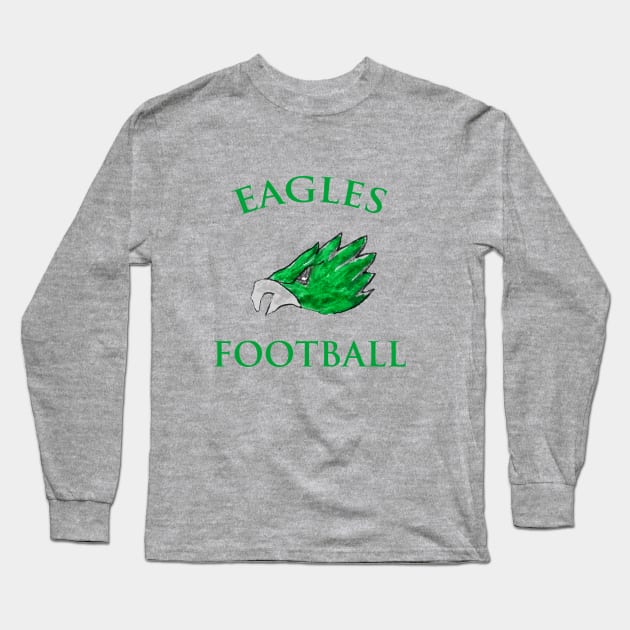 Philadelphia Eagles Logo Drawing Long Sleeve T-Shirt by Kids’ Drawings 